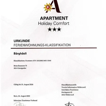 Baerghaesli Im Beo Als Basis Im Wintersportgebiet Lejlighed Gsteigwiler